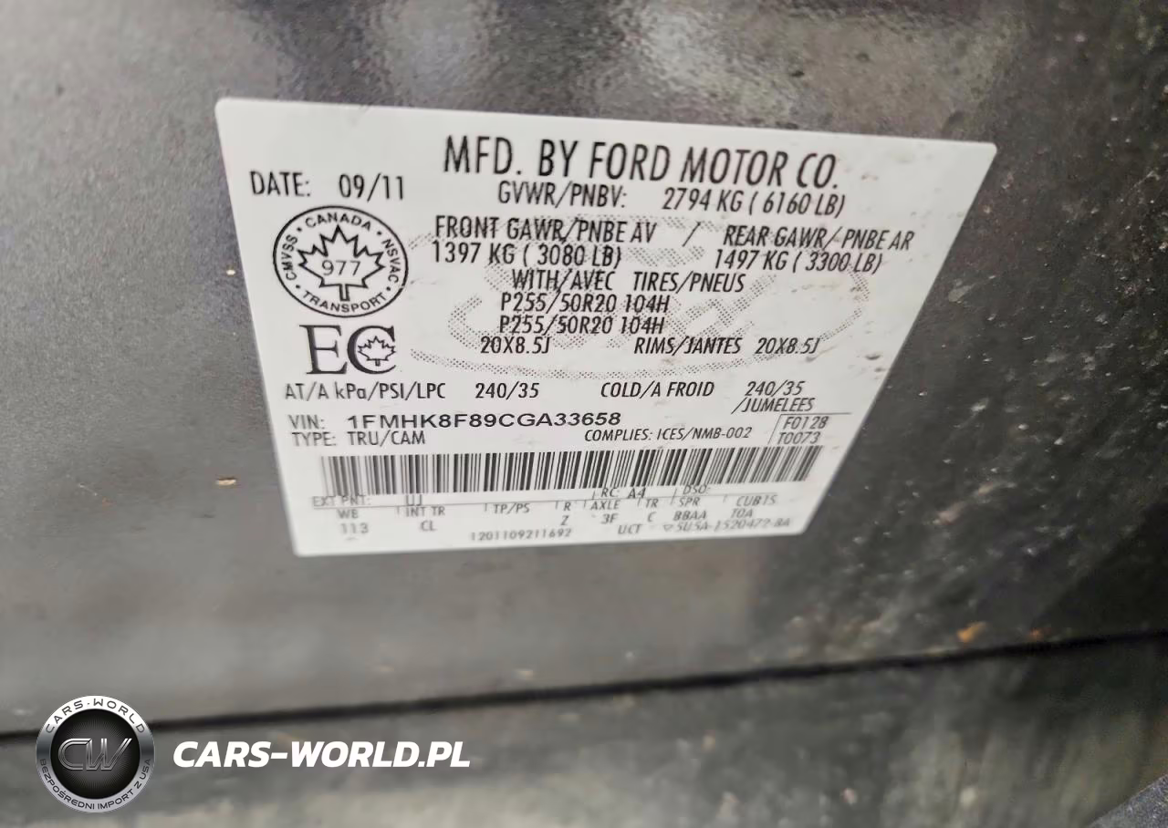 2012 Ford Explorer Limited VIN:1FMHK8F89CGA33658 - 13