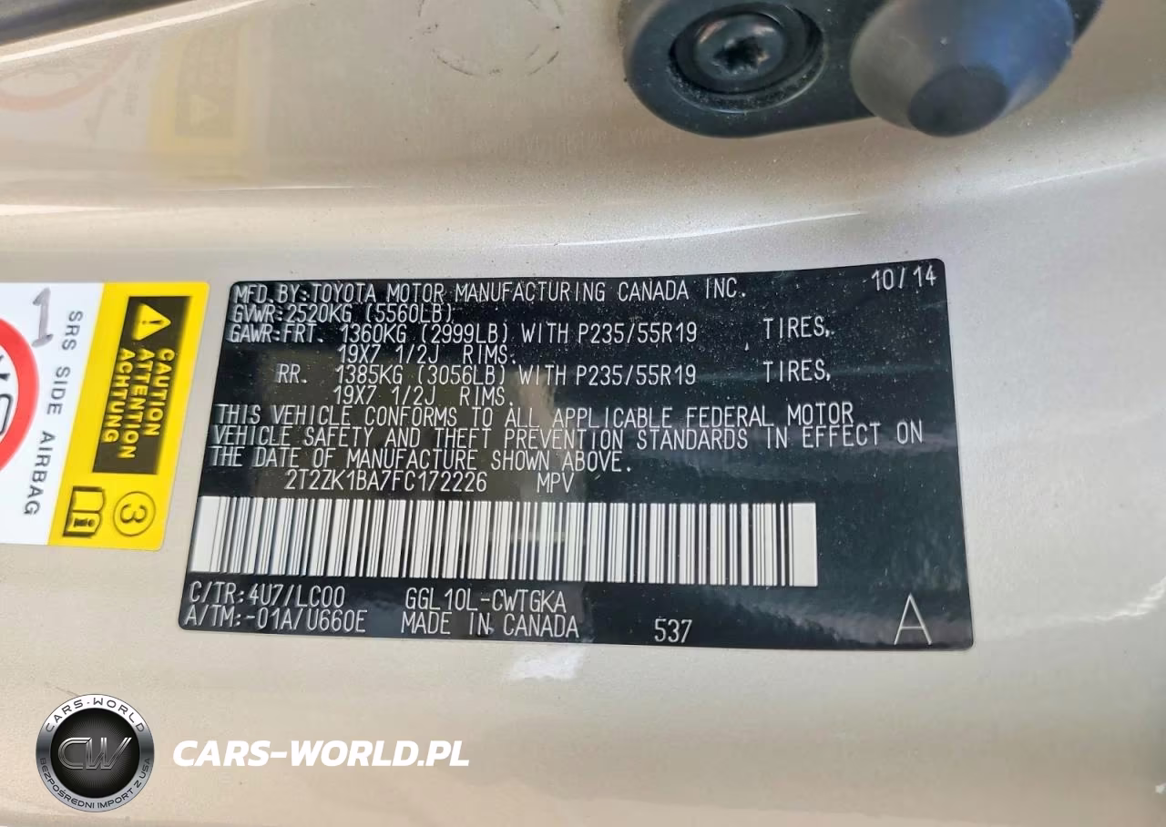 2015 Lexus Rx 350 Base VIN:2T2ZK1BA7FC172226 - 13