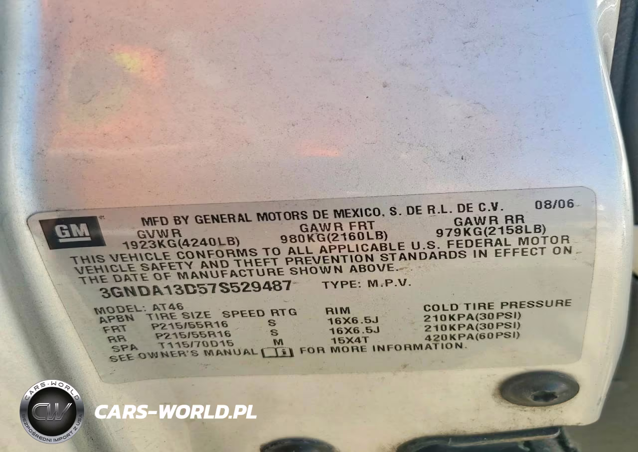 2007 Chevrolet Hhr Ls VIN:3GNDA13D57S529487 - 12