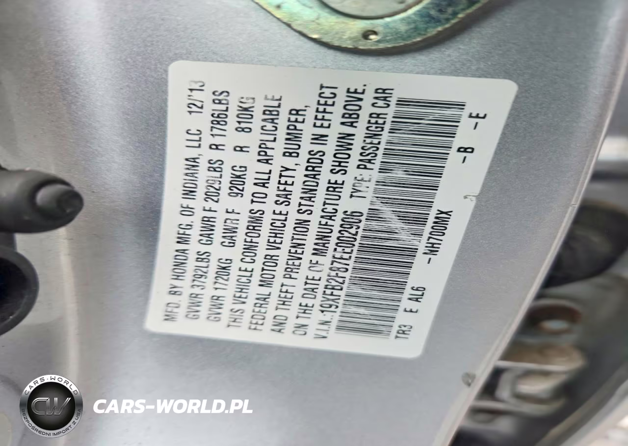 2014 Honda Civic Ex VIN:19XFB2F87EE002906 - 12