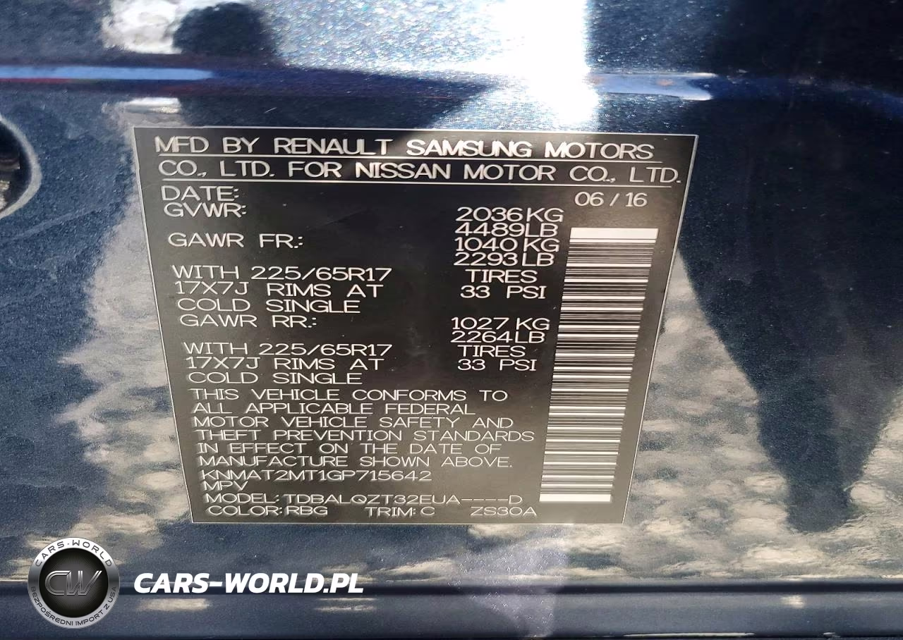 2016 Nissan Rogue Sv VIN:KNMAT2MT1GP715642 - 13