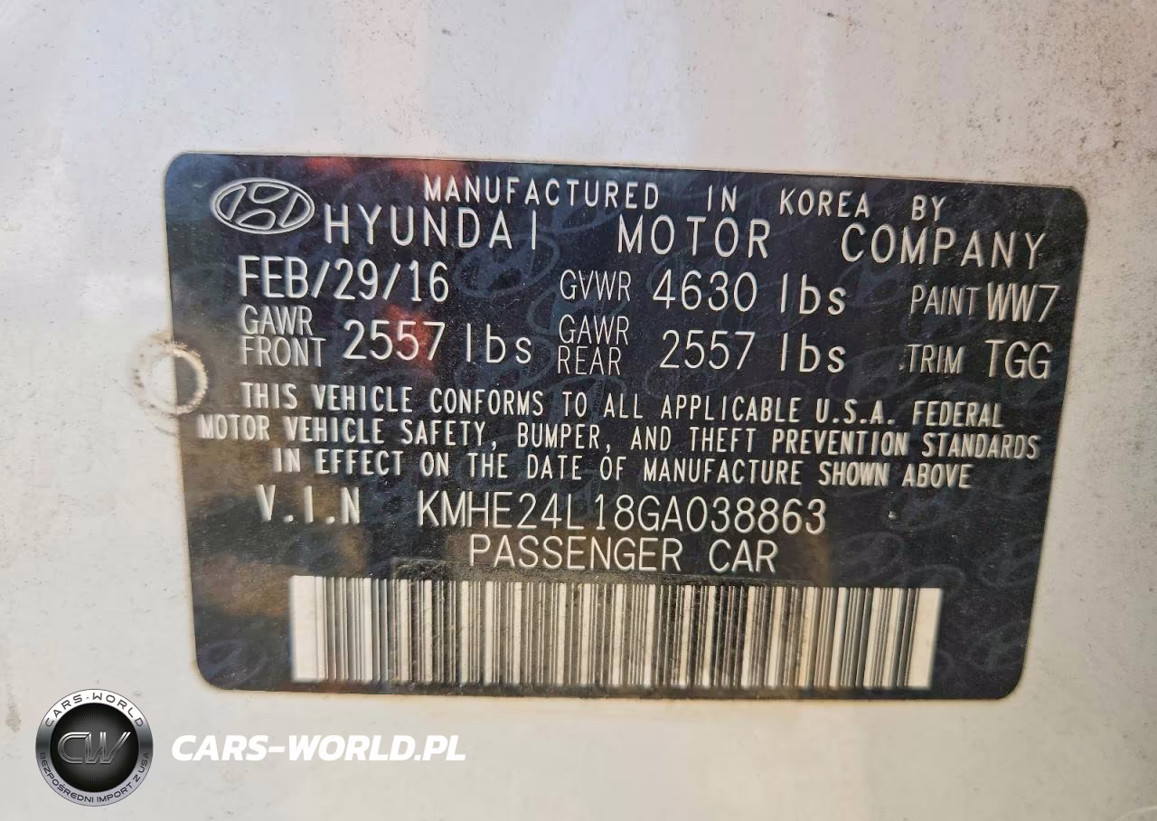 2016 Hyundai Sonata Hybrid Se VIN:KMHE24L18GA038863 - 12