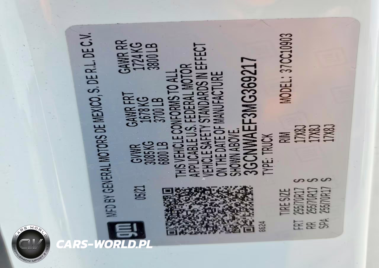 2021 Chevrolet Silverado C1500 VIN:3GCNWAEF3MG369217 - 13