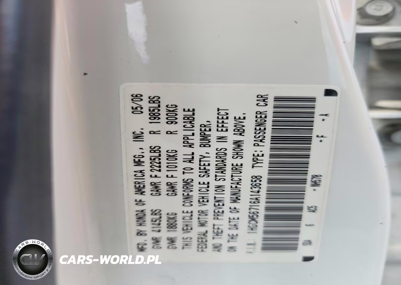 2006 Honda Accord Ex VIN:1HGCM56716A143658 - 12