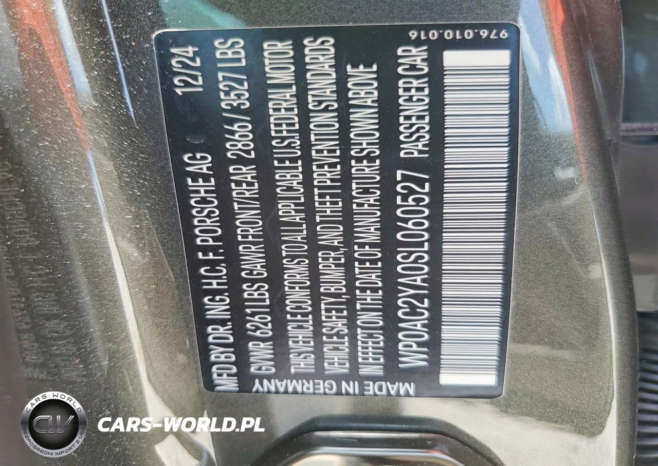 2025 Porsche Panamera 4S E-Hybrid VIN:WP0AC2YA0SL060527 - 12