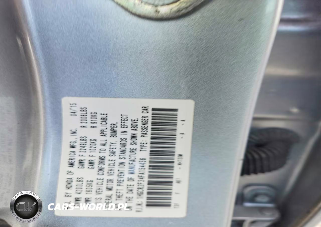 2015 Honda Accord Lx VIN:1HGCR2F34FA154456 - 12