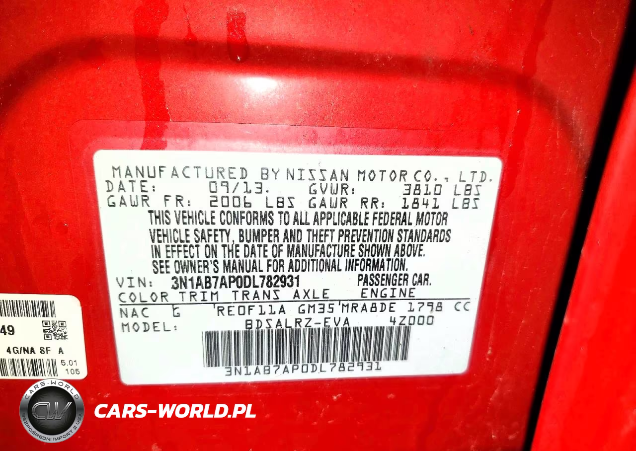 2013 Nissan Sentra S VIN:3N1AB7AP0DL782931 - 12