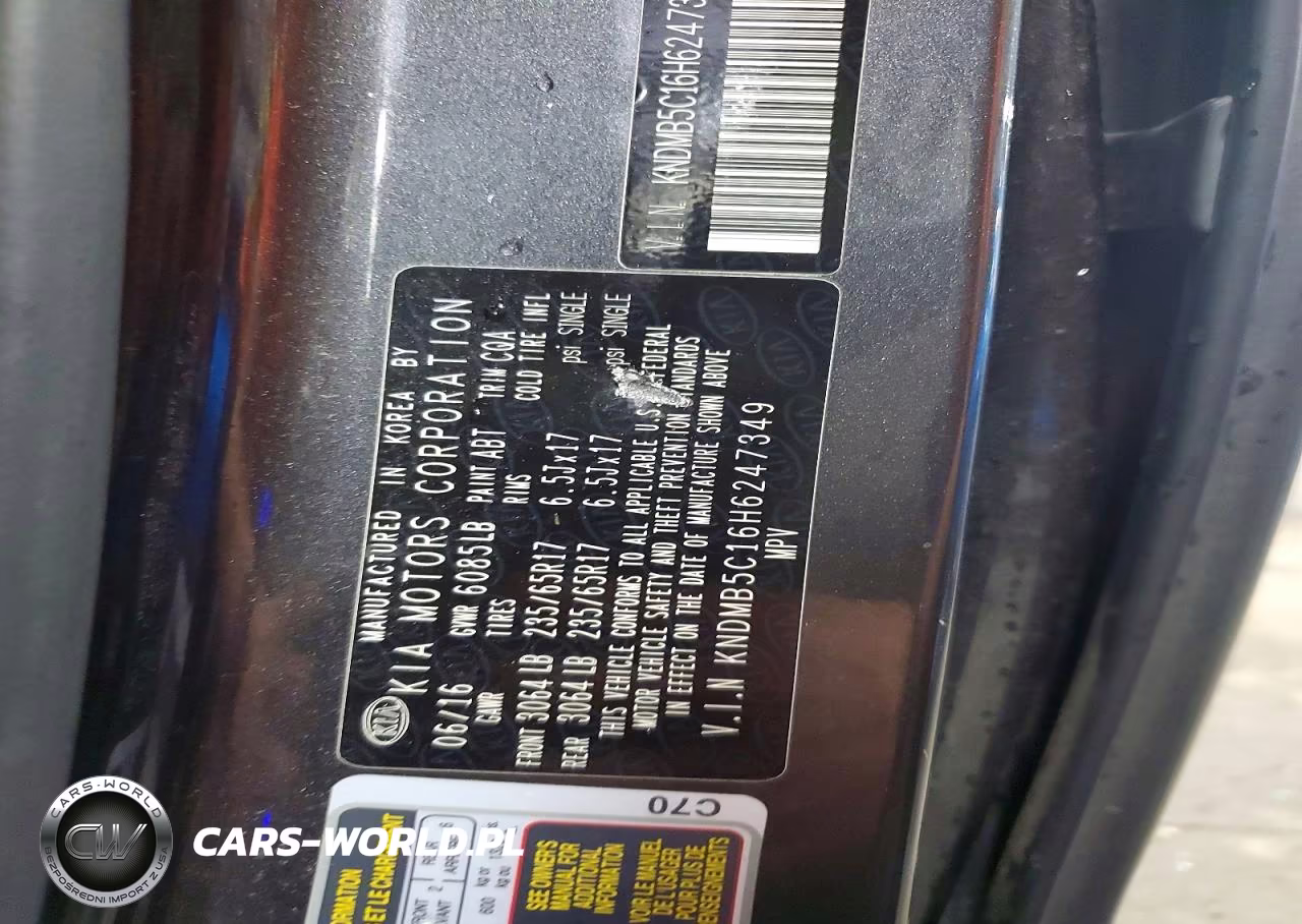 2017 Kia Sedona Lx VIN:KNDMB5C16H6247349 - 13