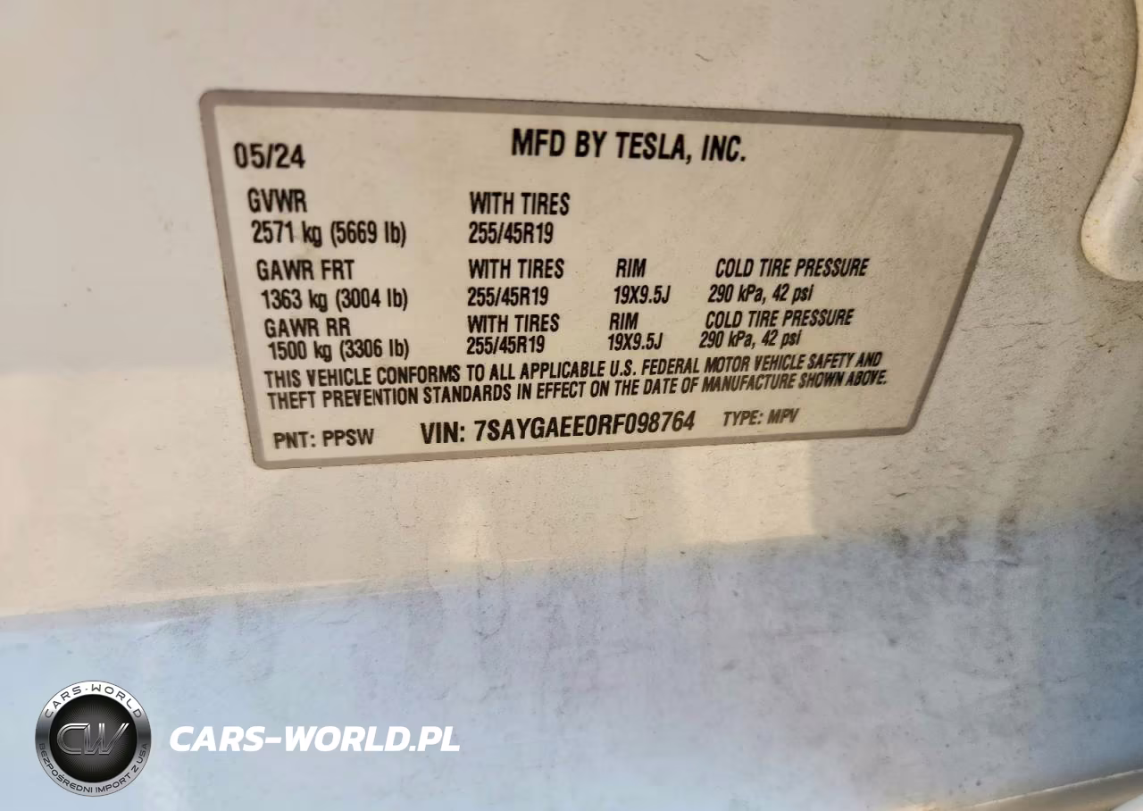2024 Tesla Model Y VIN:7SAYGAEE0RF098764 - 12