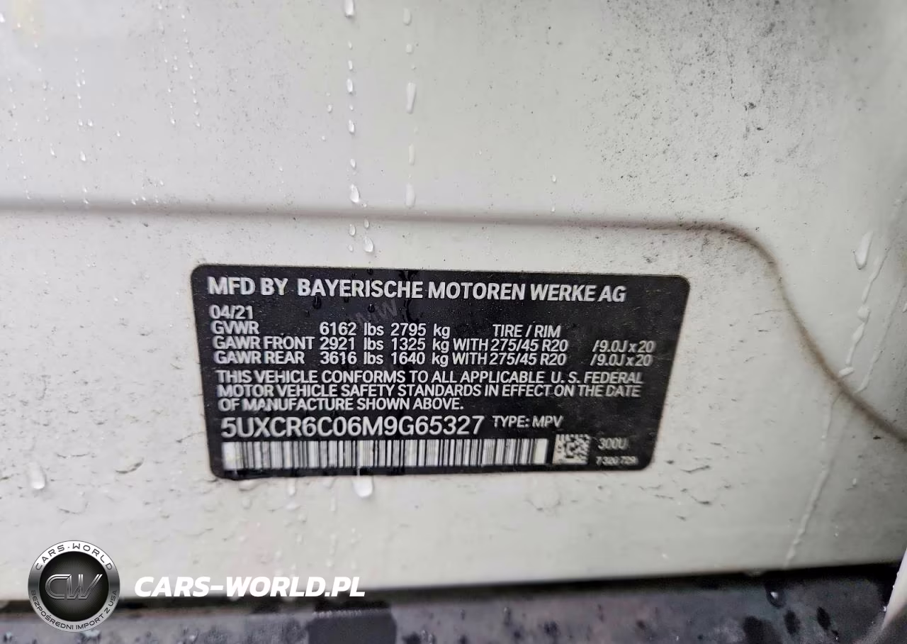 2021 BMW X5 xDrive40I VIN:5UXCR6C06M9G65327 - 14