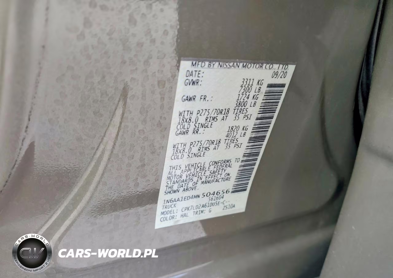 2021 Nissan Titan Pro-4X VIN:1N6AA1ED4MN504656 - 12
