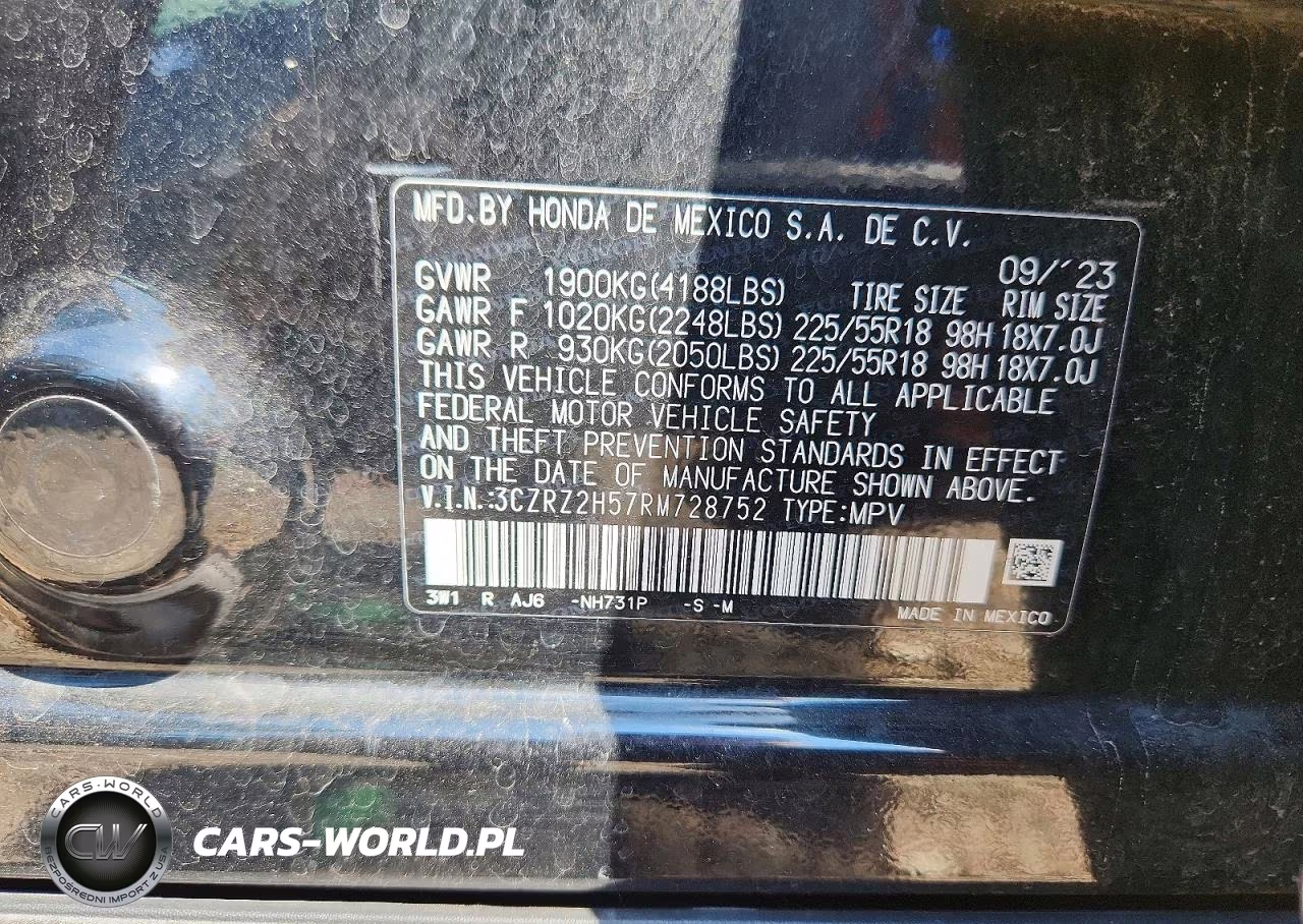 2024 Honda Hr-V Sport VIN:3CZRZ2H57RM728752 - 13
