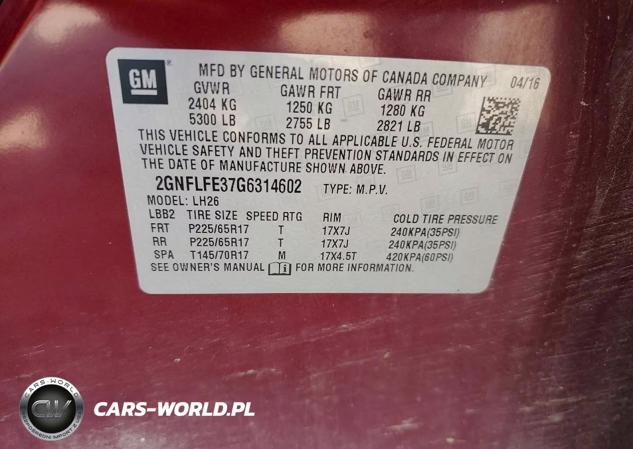 2016 Chevrolet Equinox Lt VIN:2GNFLFE37G6314602 - 13