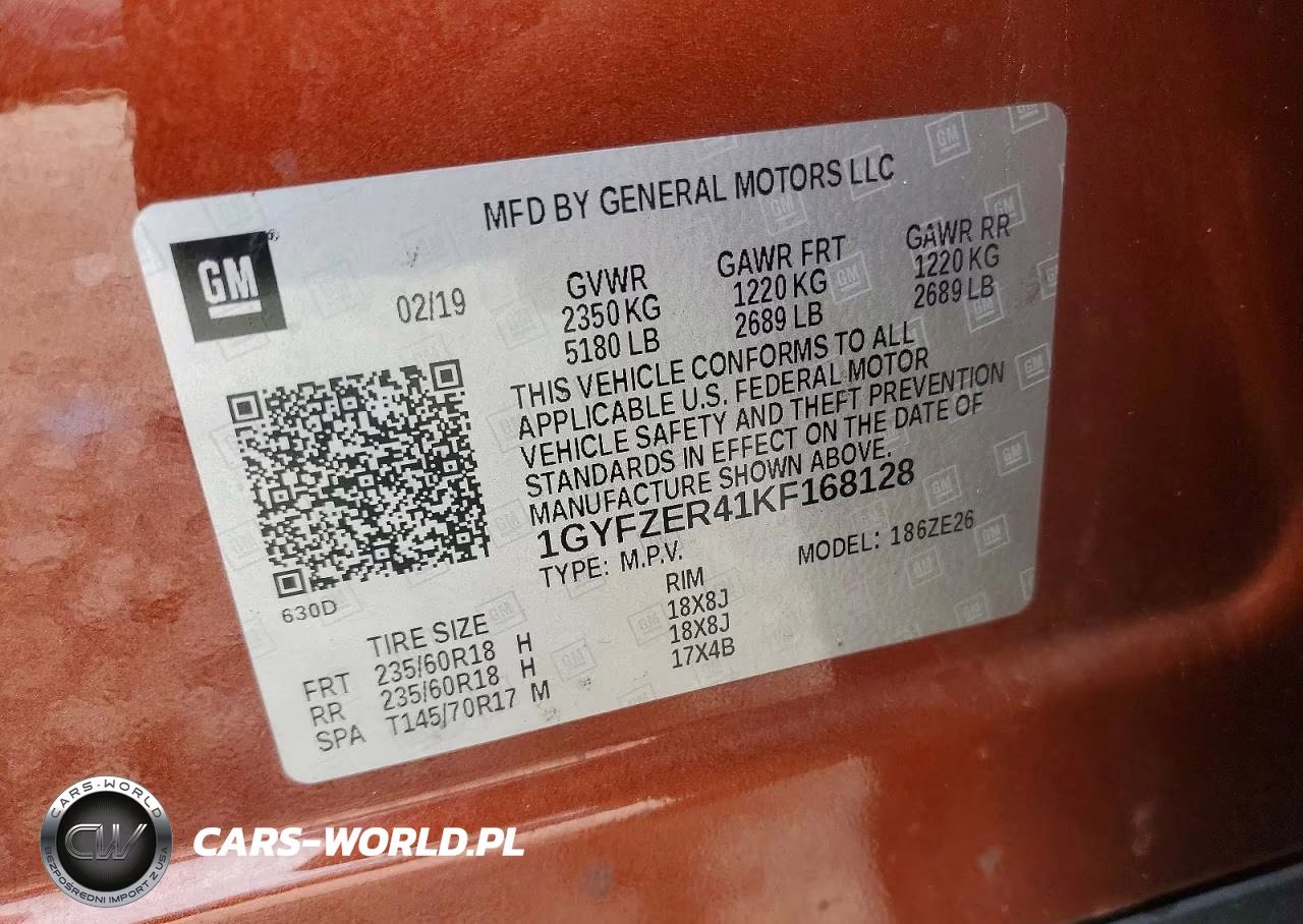 2019 Cadillac Xt4 Sport VIN:1GYFZER41KF168128 - 13