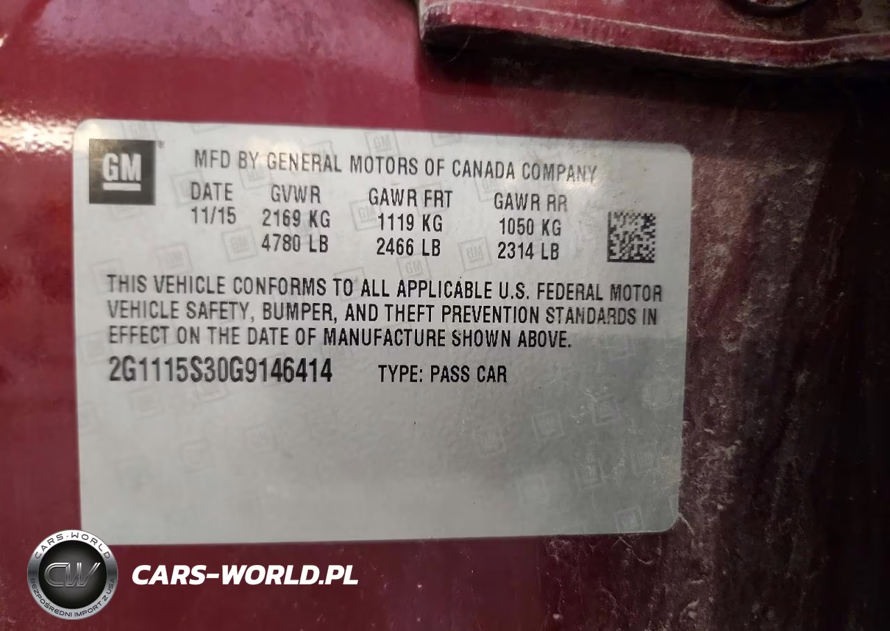 2016 Chevrolet Impala Lt VIN:2G1115S30G9146414 - 13