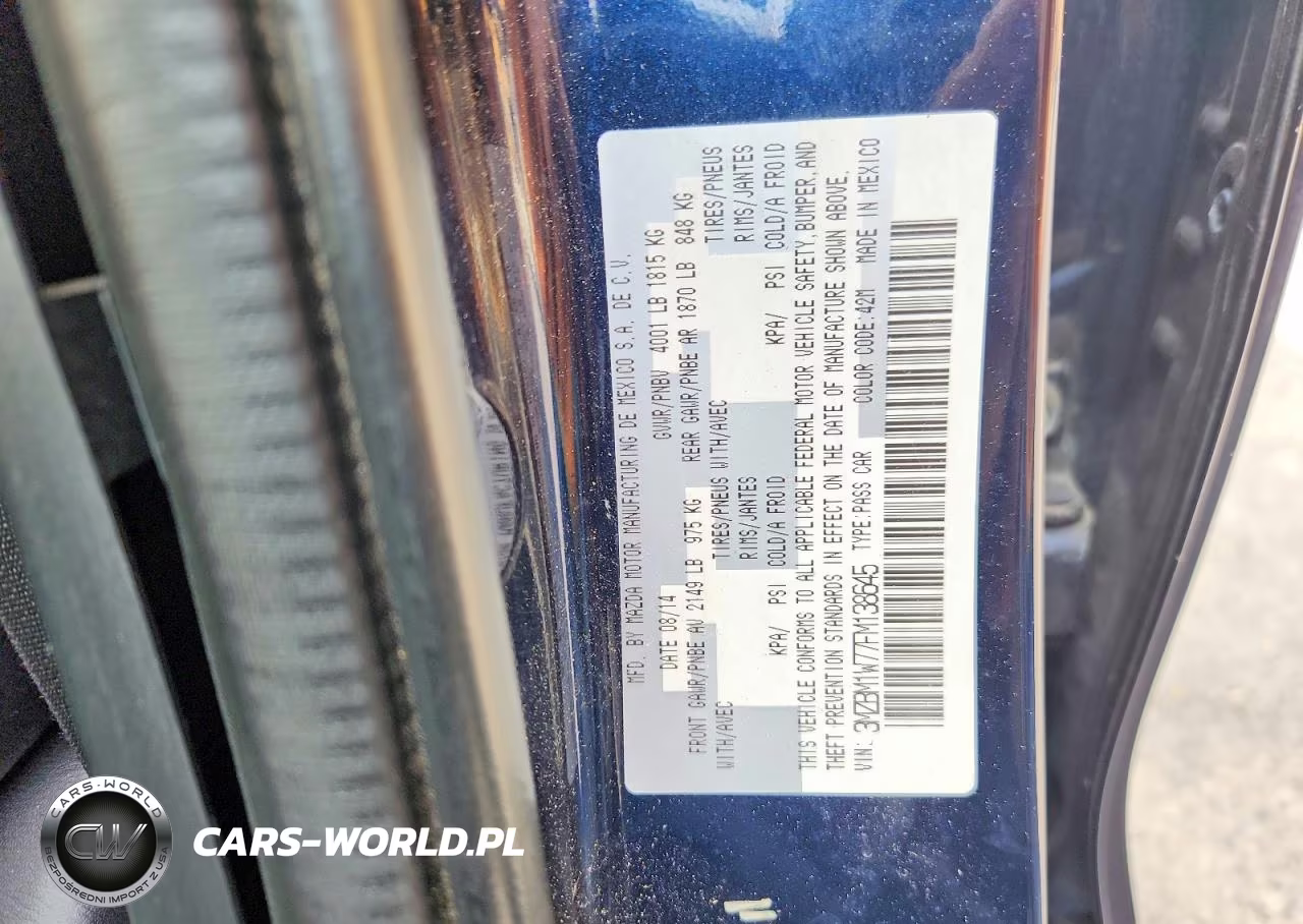 2015 Mazda 3 Grand Touring VIN:3MZBM1W77FM138645 - 12