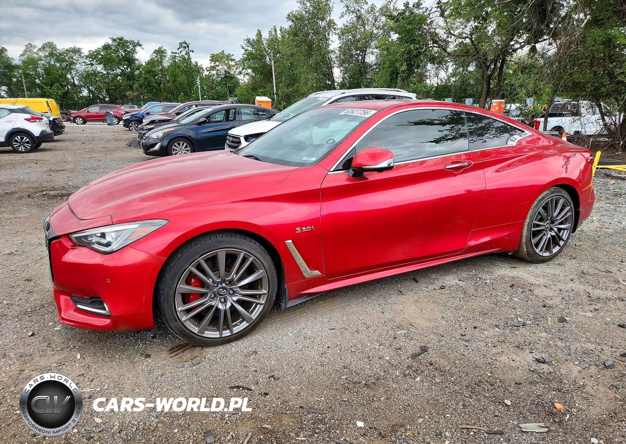 2017 Infiniti Q60 Red Sport 400 VIN:JN1FV7EL2HM701377 - 1