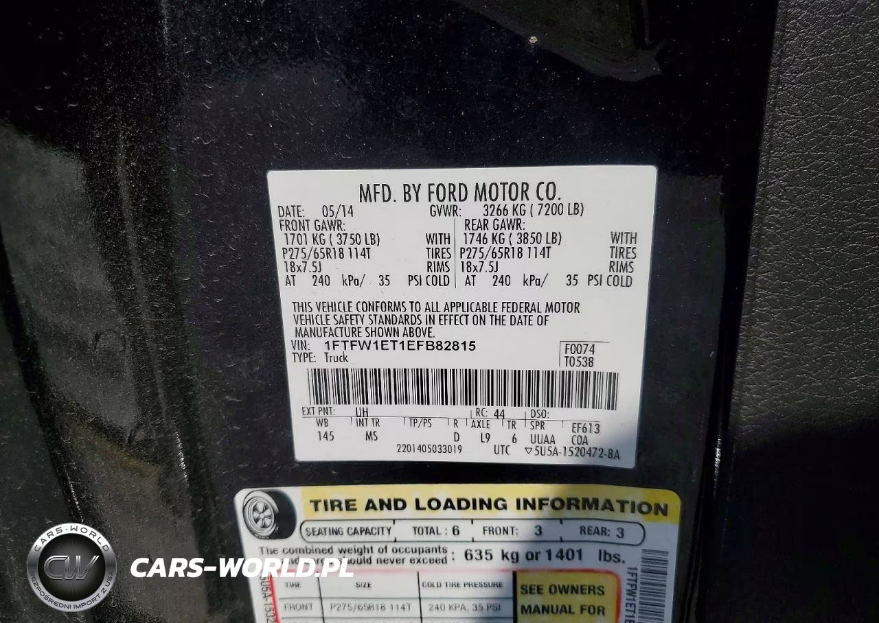 2014 Ford F150 Supercrew VIN:1FTFW1ET1EFB82815 - 12