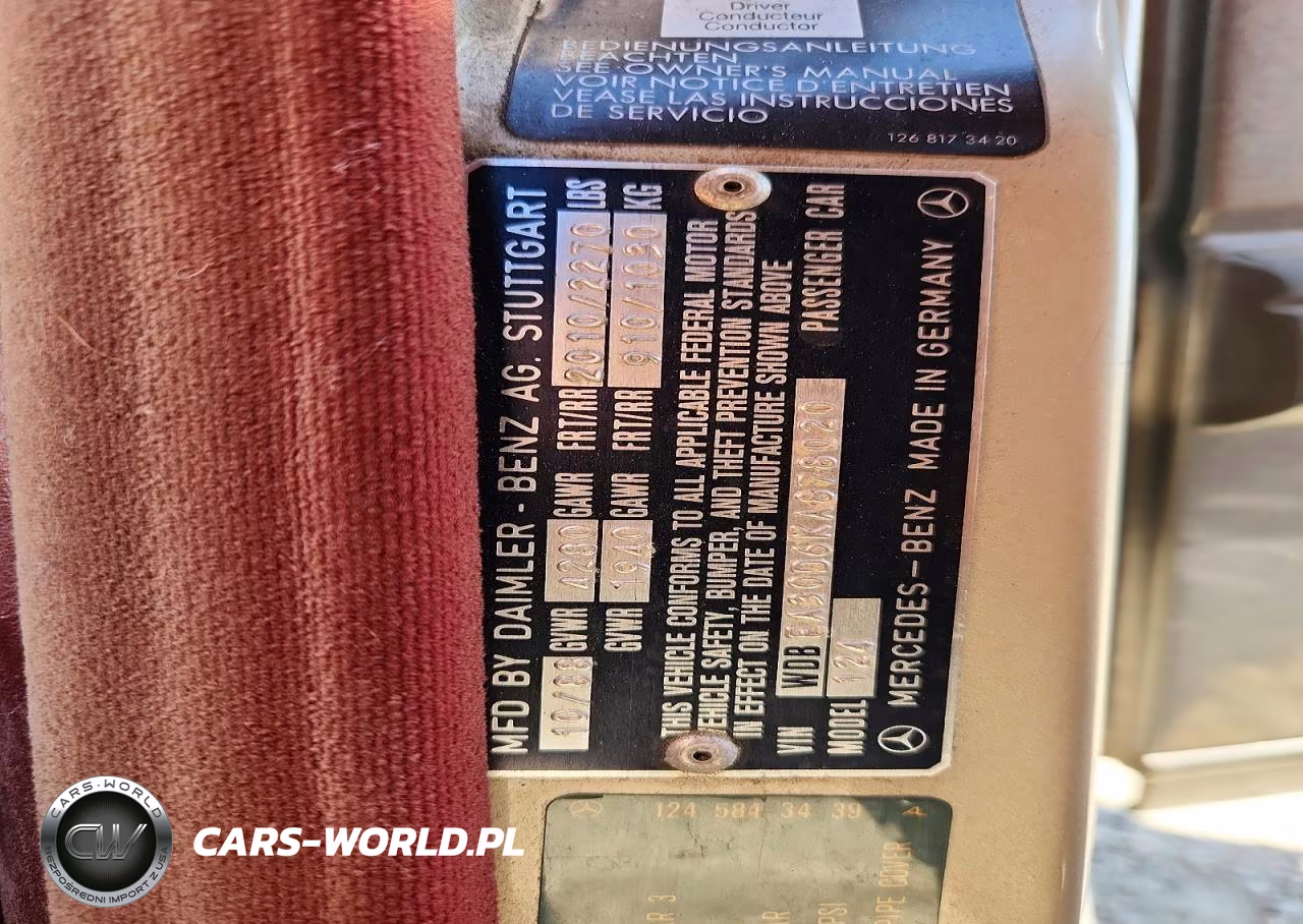 1989 Mercedes-Benz 300 E VIN:WDBEA30D6KA878020 - 12