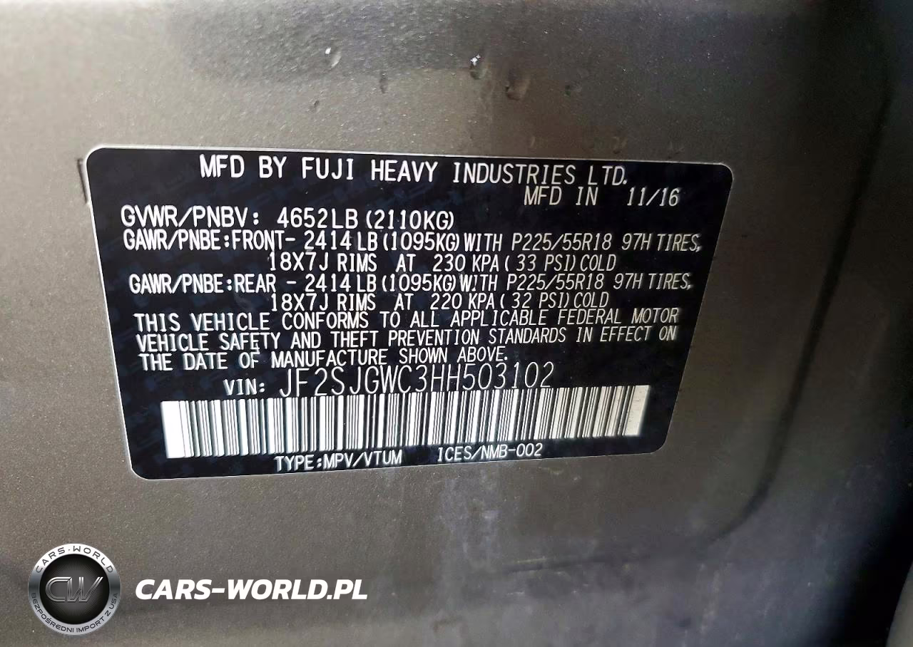 2017 Subaru Forester 2.0Xt Touring VIN:JF2SJGWC3HH503102 - 13
