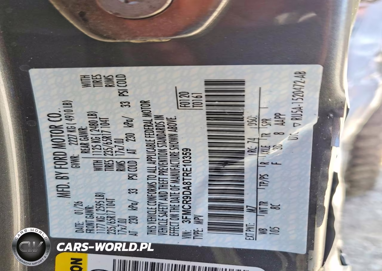 2026 Ford Bronco Sport Badlands VIN:3FMCR9DA8TRE10359 - 14