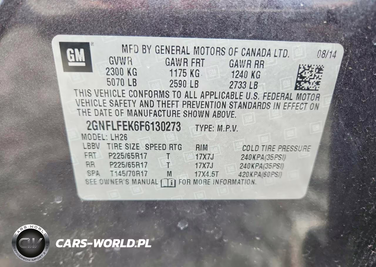 2015 Chevrolet Equinox Lt VIN:2GNFLFEK6F6130273 - 13