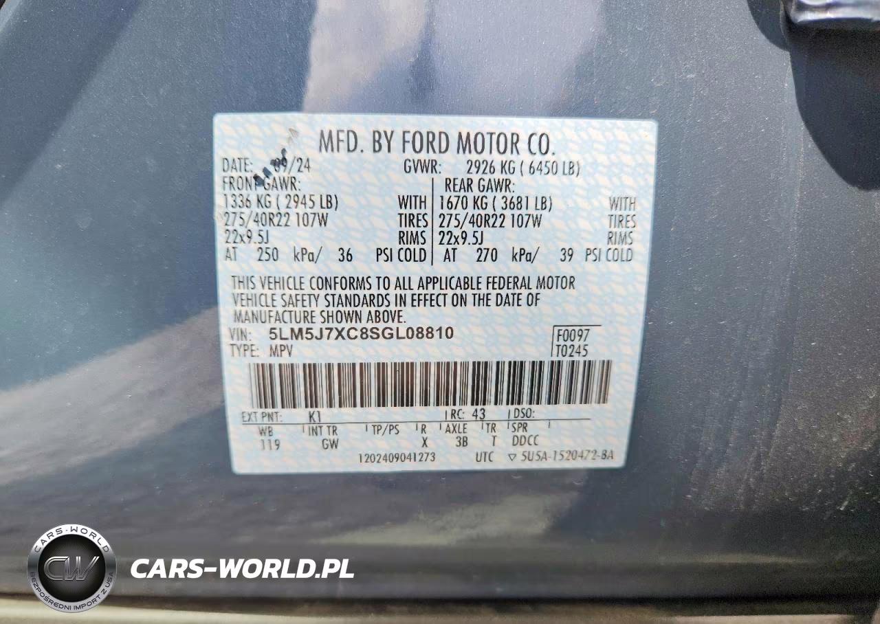 2025 Lincoln Aviator Reserve VIN:5LM5J7XC8SGL08810 - 14