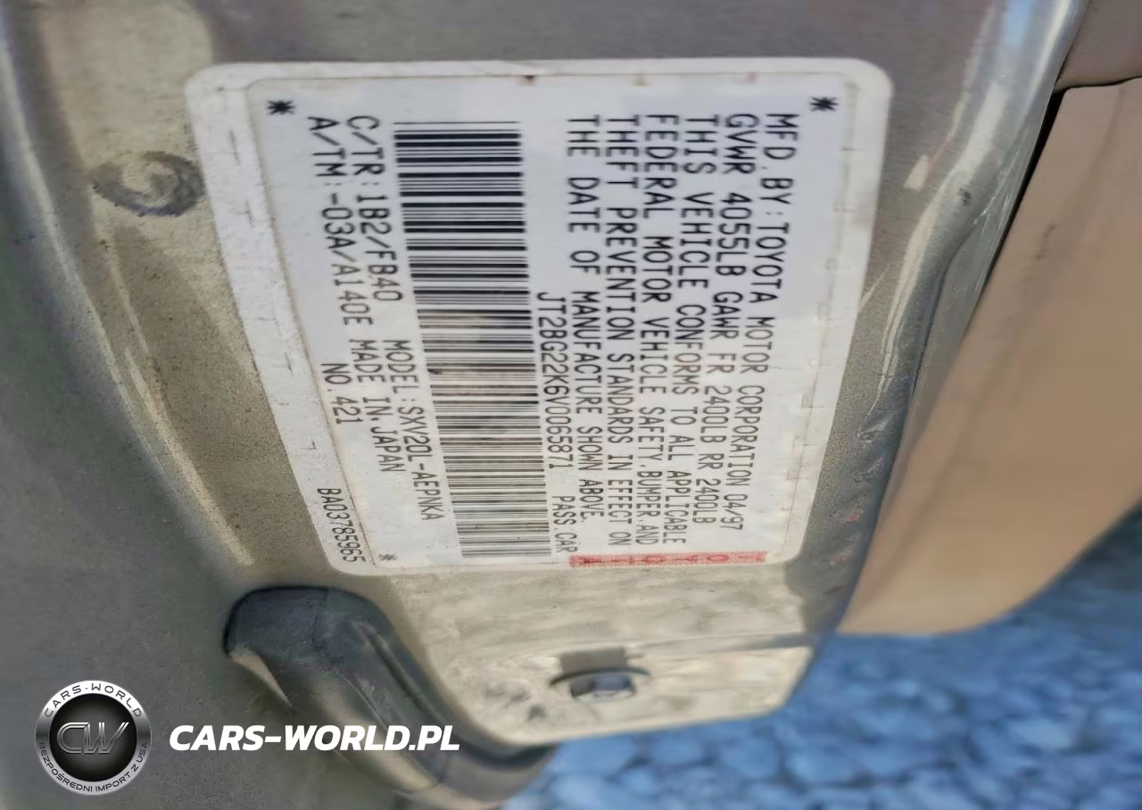 1997 Toyota Camry Le VIN:JT2BG22K6V0065871 - 12