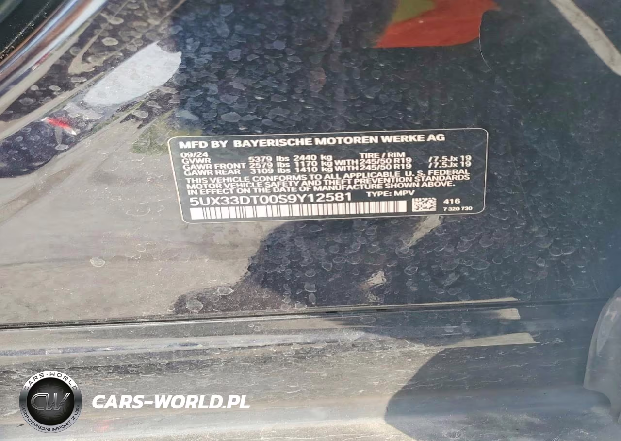 2025 BMW X4 xDrive30I VIN:5UX33DT00S9Y12581 - 13
