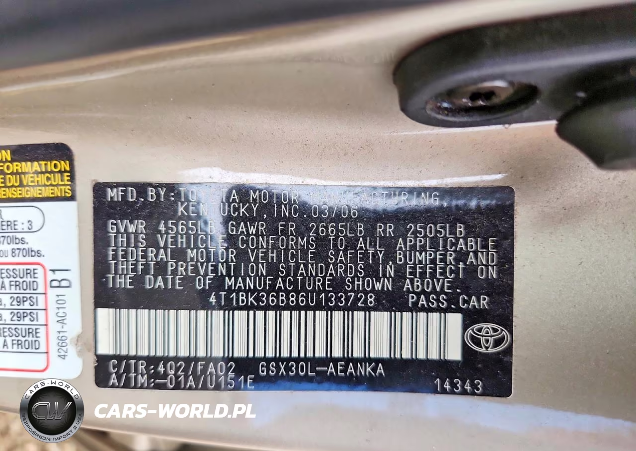 2006 Toyota Avalon Xl VIN:4T1BK36B86U133728 - 12