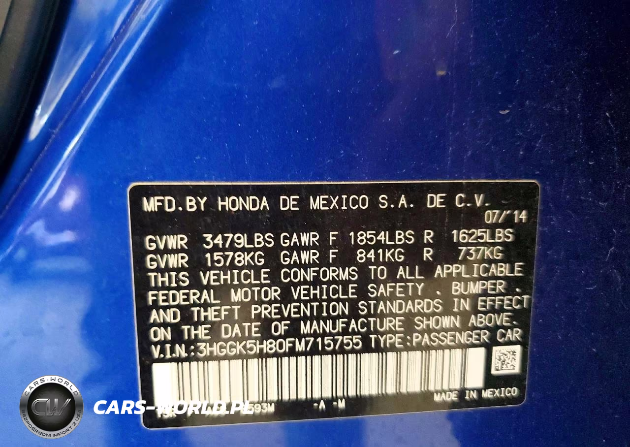 2015 Honda Fit Ex VIN:3HGGK5H80FM715755 - 14