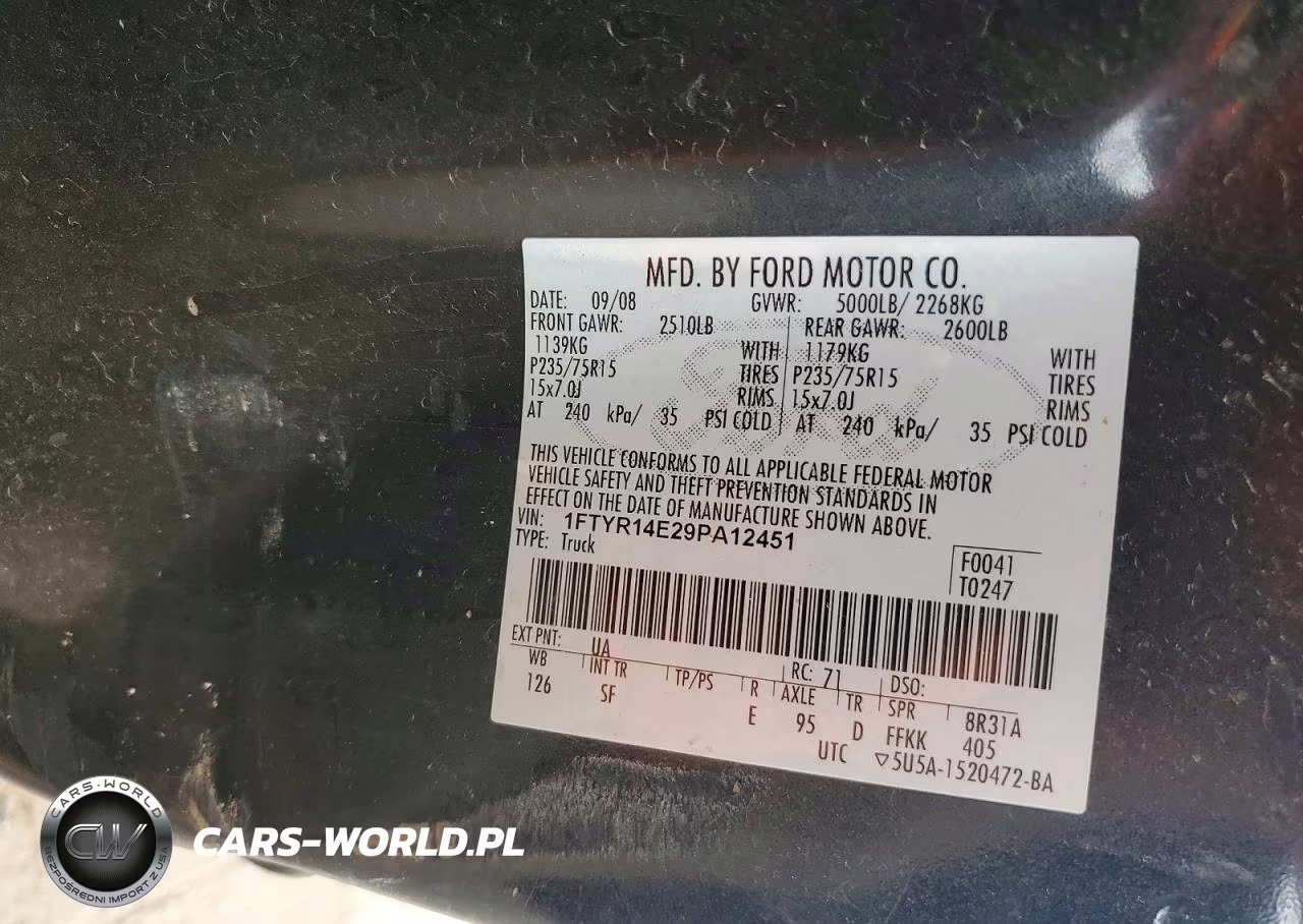 2009 Ford Ranger Super Cab VIN:1FTYR14E29PA12451 - 13
