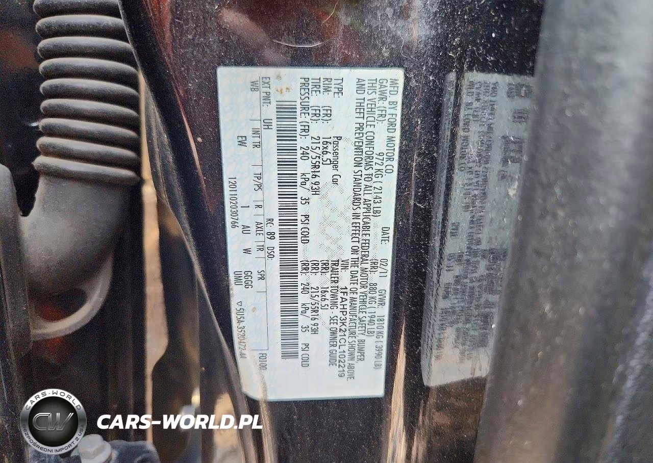 2012 Ford Focus Se VIN:1FAHP3K21CL102219 - 12