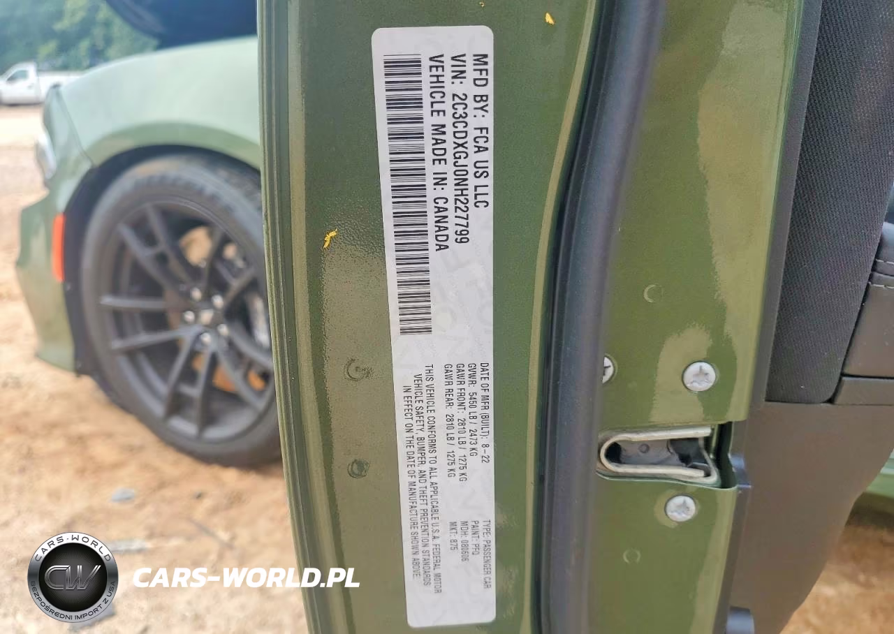 2022 Dodge Charger Scat Pack VIN:2C3CDXGJ0NH227799 - 12
