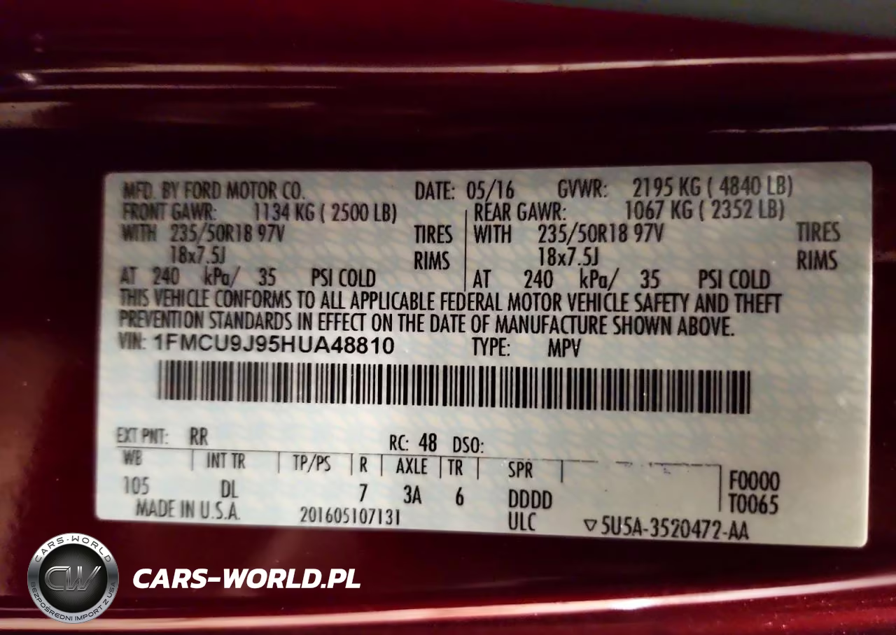 2017 Ford Escape Titanium VIN:1FMCU9J95HUA48810 - 14