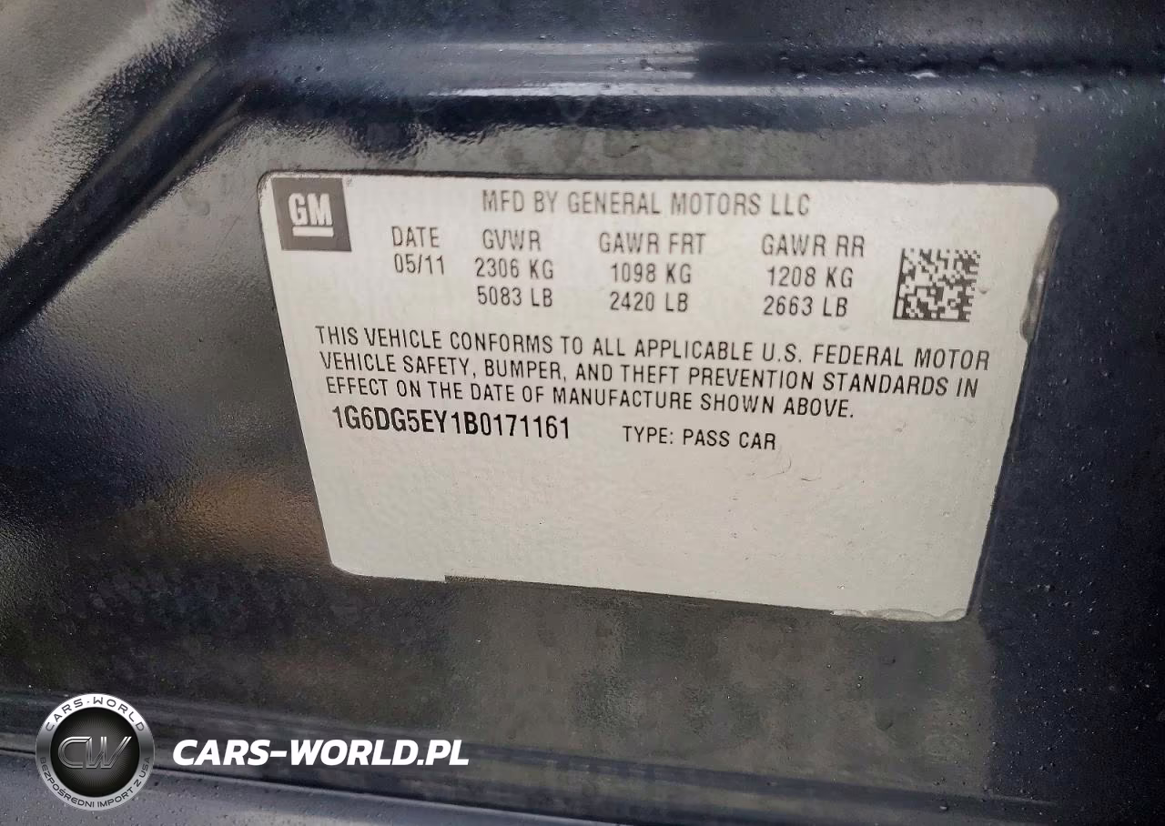 2011 Cadillac Cts Luxury Collection VIN:1G6DG5EY1B0171161 - 12