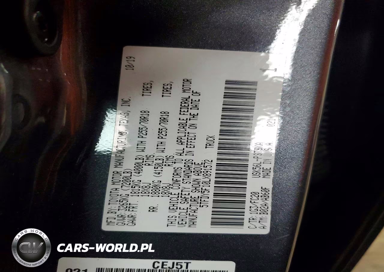 2020 Toyota Tundra Sr5 VIN:5TFDY5F10LX891572 - 12