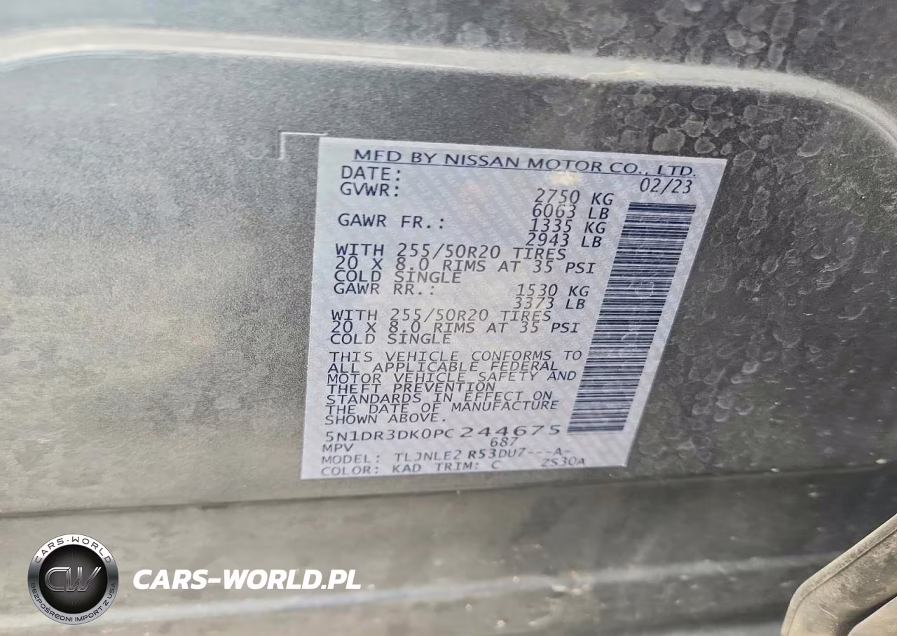 2023 Nissan Pathfinder Platinum VIN:5N1DR3DK0PC244675 - 14