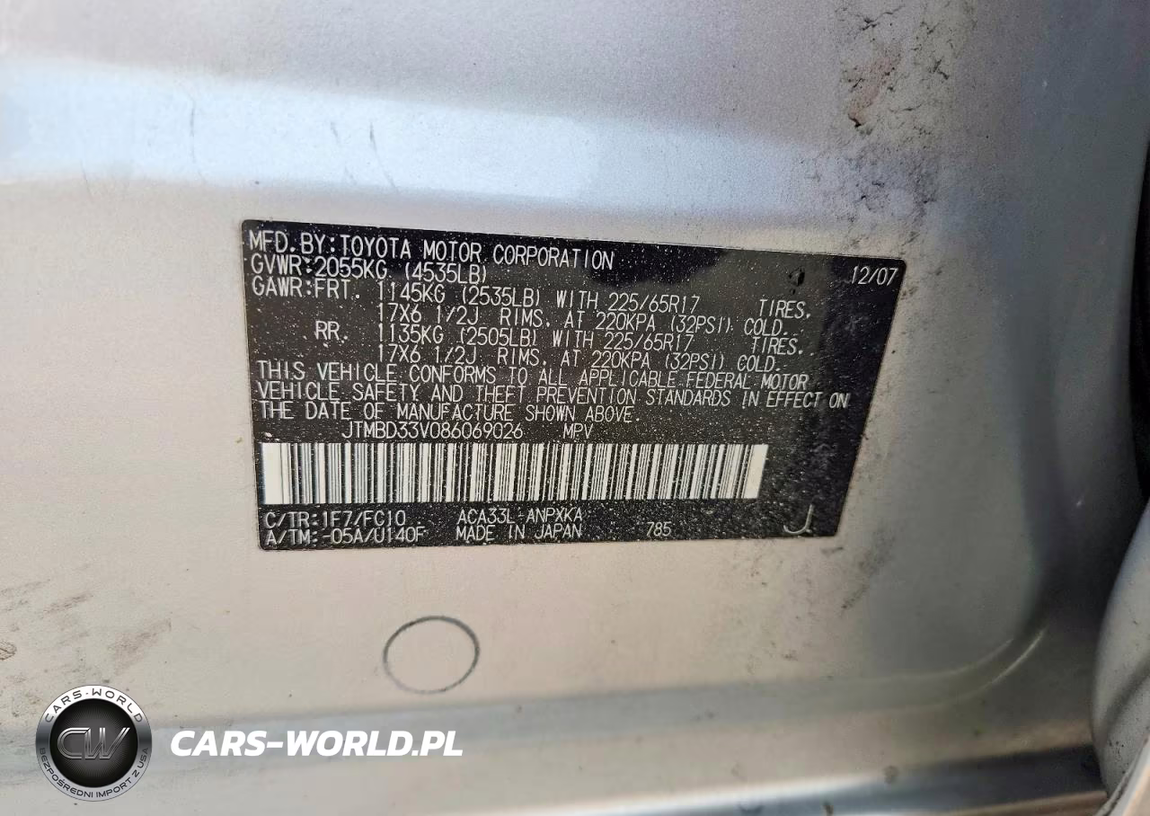 2008 Toyota Rav4 Base VIN:JTMBD33V086069026 - 13