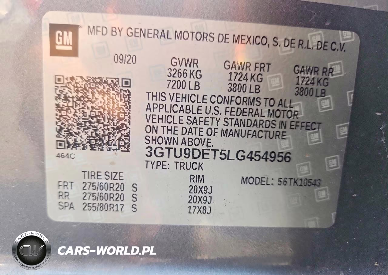 2020 GMC Sierra K1500 Slt VIN:3GTU9DET5LG454956 - 12