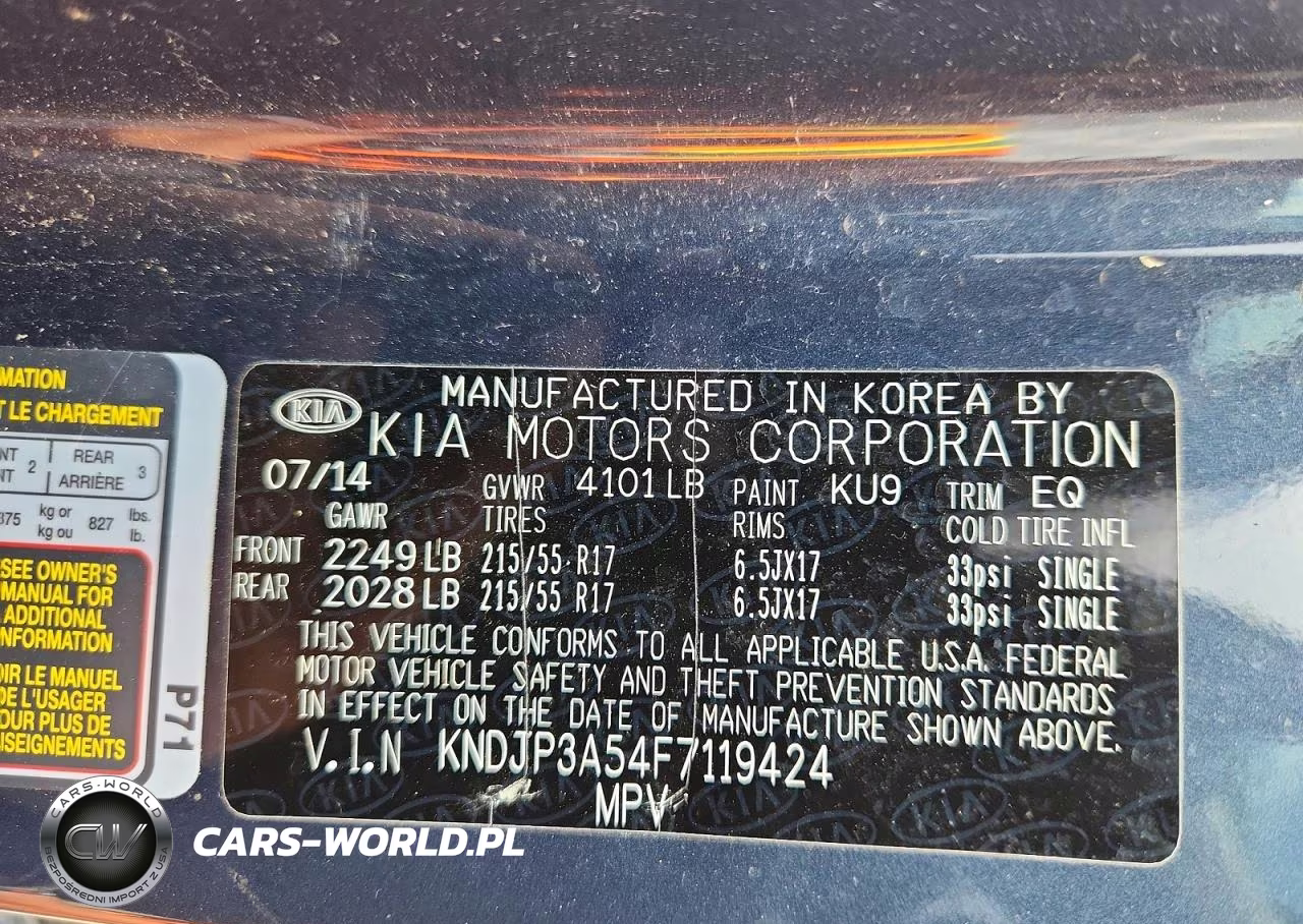 2015 Kia Soul + VIN:KNDJP3A54F7119424 - 13