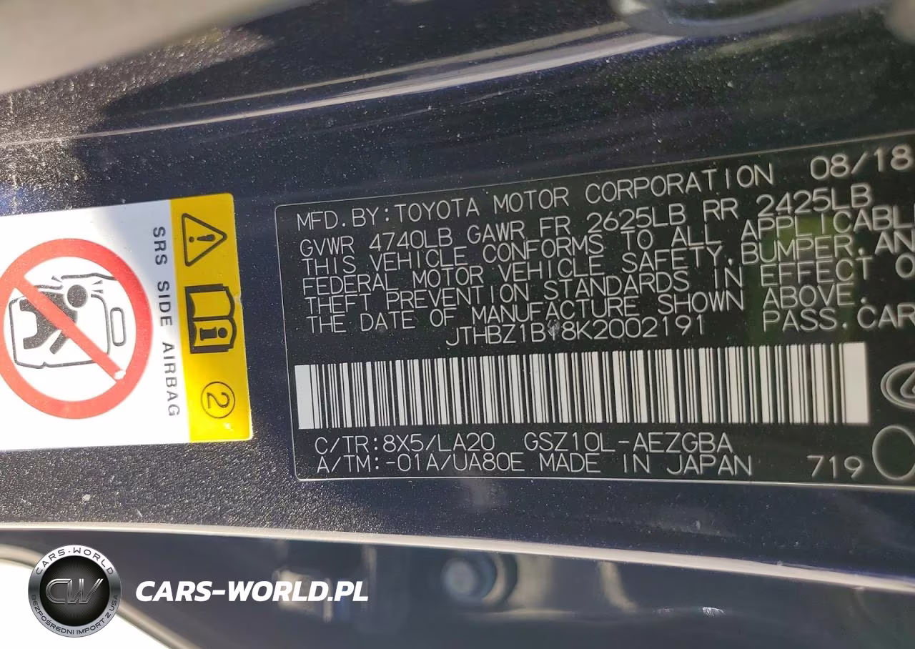 2019 Lexus Es 350 VIN:JTHBZ1B18K2002191 - 13