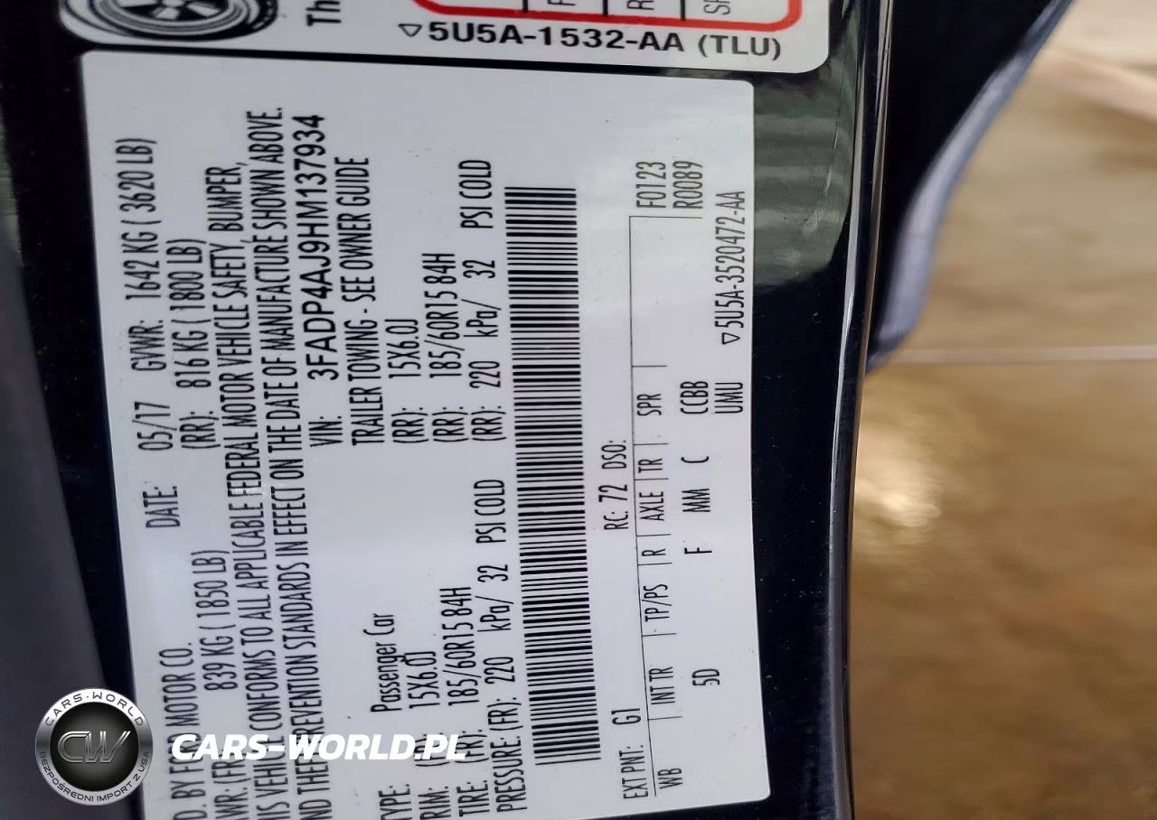 2017 Ford Fiesta S VIN:3FADP4AJ9HM137934 - 12