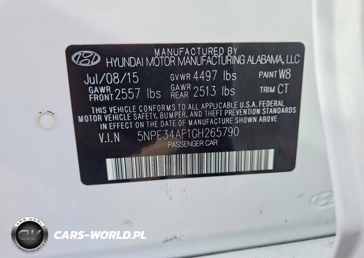 2016 Hyundai Sonata Sport VIN:5NPE34AF1GH265790 - 13
