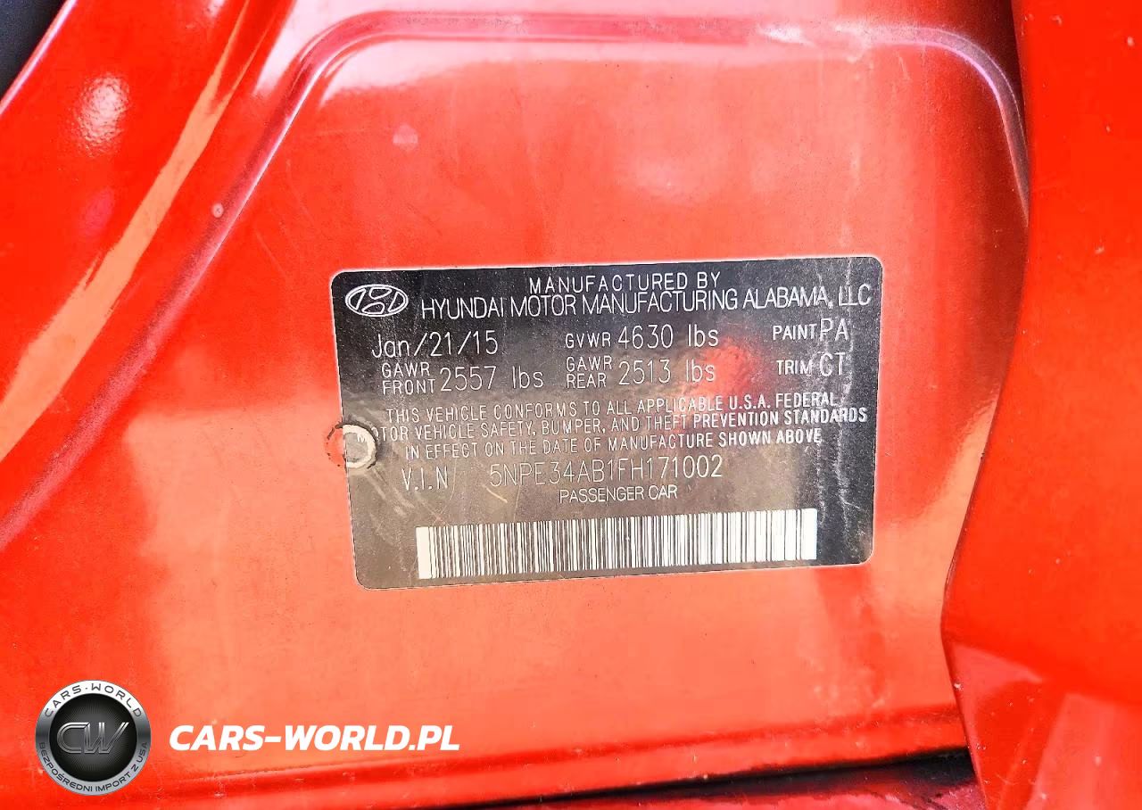2015 Hyundai Sonata Sport 2.0T VIN:5NPE34AB1FH171002 - 13