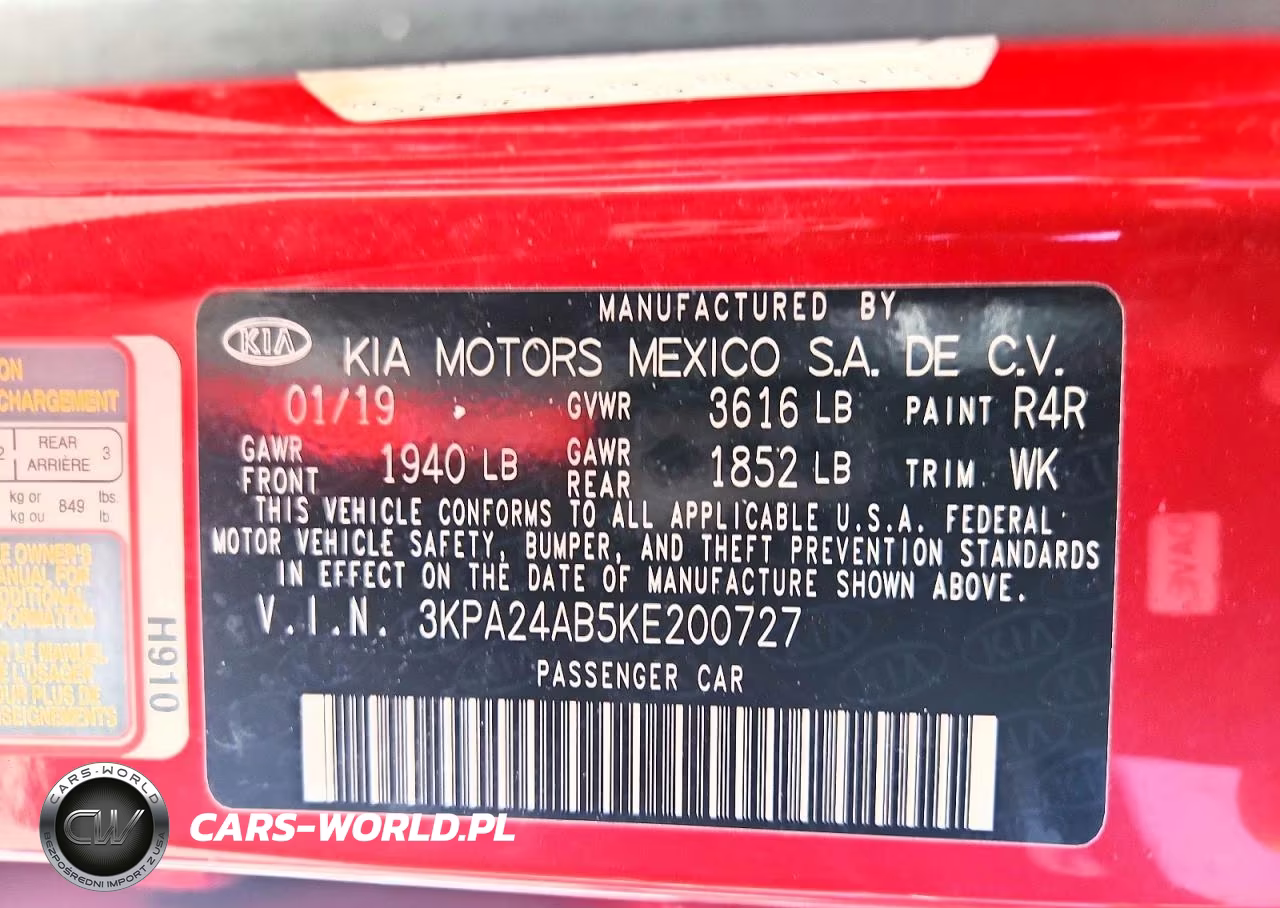 2019 Kia Rio S VIN:3KPA24AB5KE200727 - 13