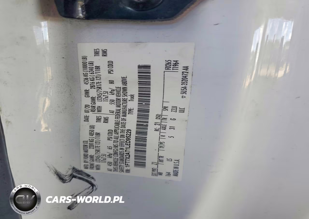 2020 Ford F250 Super Duty VIN:1FT7X2AT1LED95229 - 12