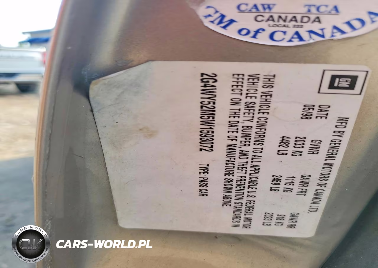 1998 Buick Century Limited VIN:2G4WY52M5W1593072 - 12