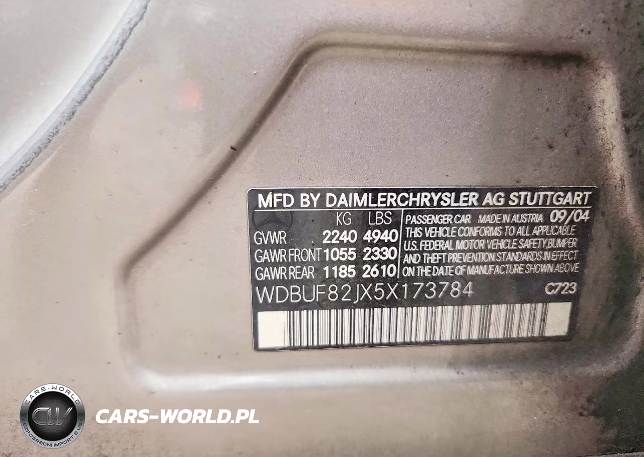 2005 Mercedes-Benz E 320 4Matic VIN:WDBUF82JX5X173784 - 12