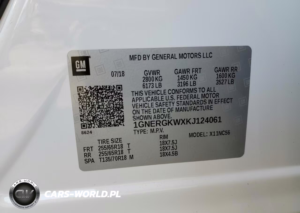 2019 Chevrolet Traverse Lt VIN:1GNERGKWXKJ124061 - 14